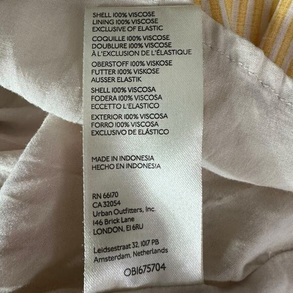 Free People Bohemian Rosie Posie Strapless Midi Dress Yellow Floral Size Large - Picture 10 of 11